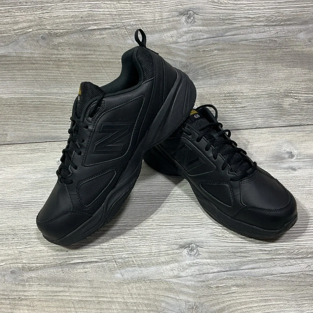 New Balance 626 Mens 13 4E Black Leather Industrial Slip Resistant Work Shoes